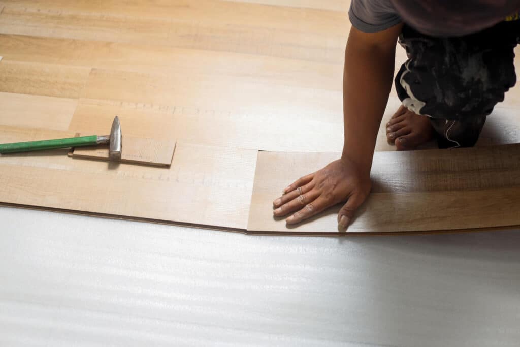 vinyl plank installation in Leesburg VA by Saxon Powerwash and Restorations